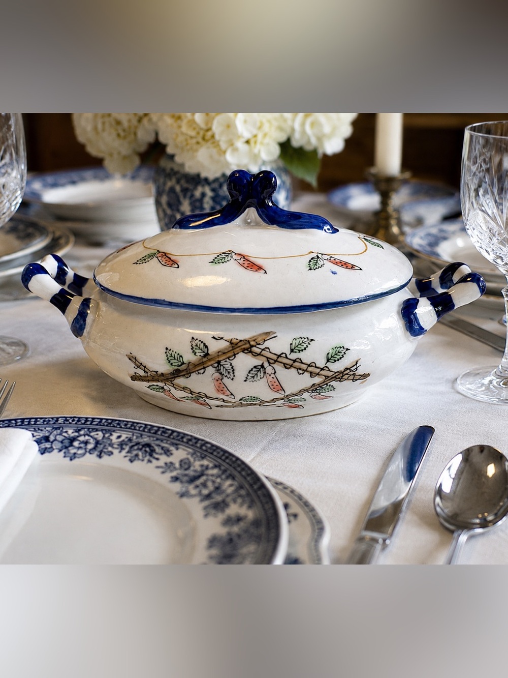 Vintage Faience Tureen w/lid